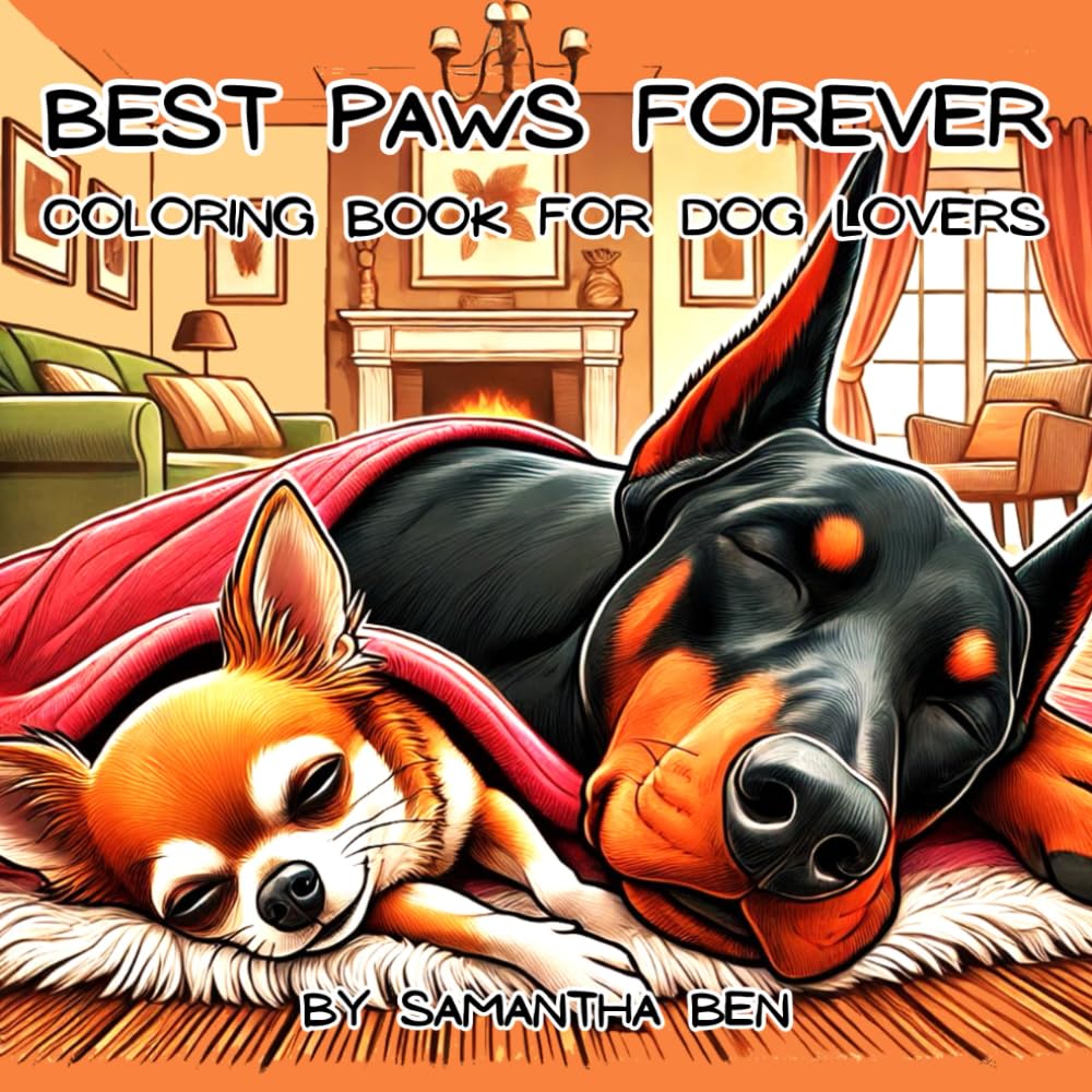 Best Paws Forever: Coloring Book for Adults and Teens Featuring Super Cute and Beautiful Dogs - Chihuahua, German Shepherd, Doberman, Yorkshire ... and Creativity (Super Cute Animals Series)