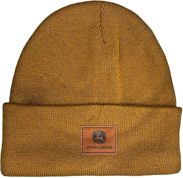 John Deere Duck Brown Men's Beanie Hat, Brown