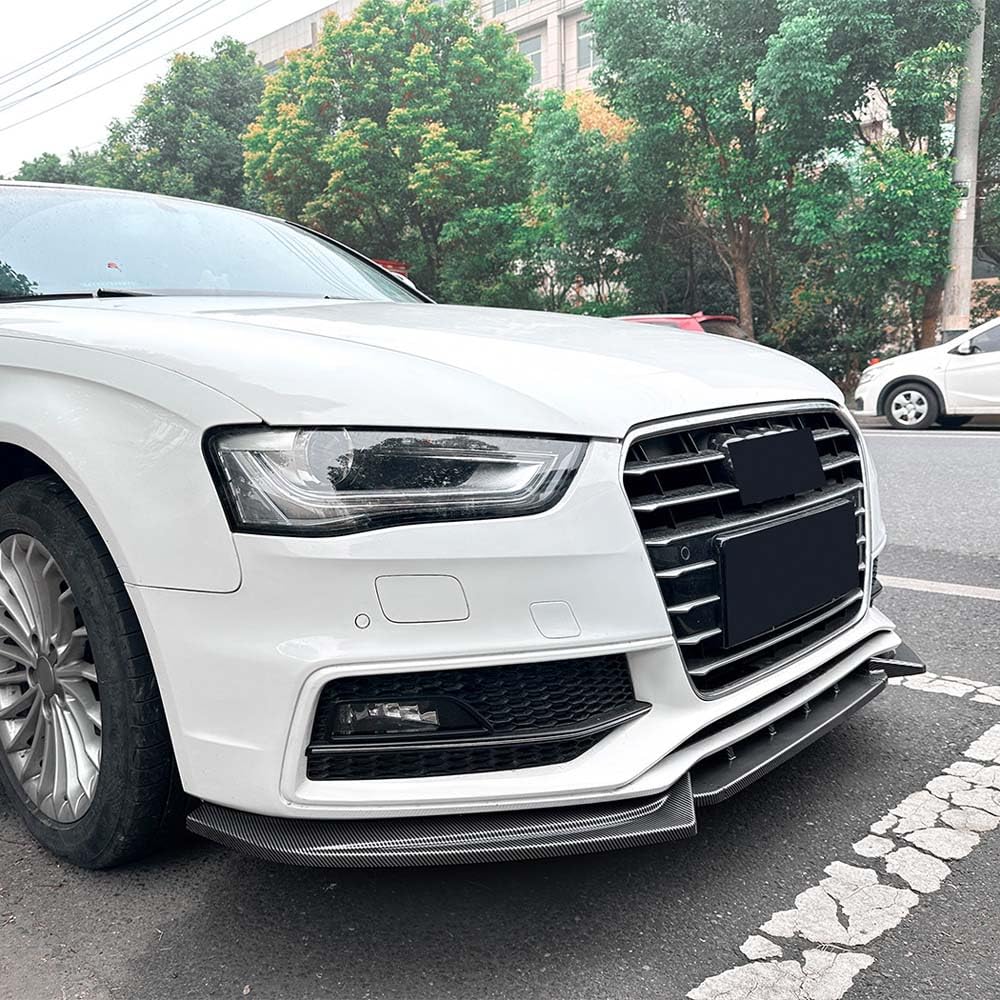 Przedni zderzak samochodu Splitter Spoiler Dyfuzor Lip dla Audi A4 S4 B8.5 Sline 2013 2014 2015 2016 Stylizacja samochodu Body Kit Akcesoria zewnętrzne,Carbon Fiber Look