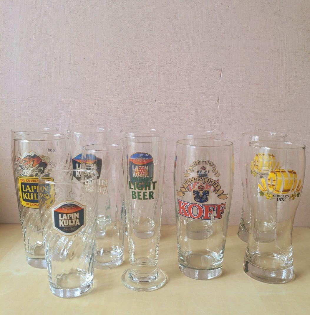 Amazon.co.jp: (052) フィンランドビール ビールグラス 11つセット 