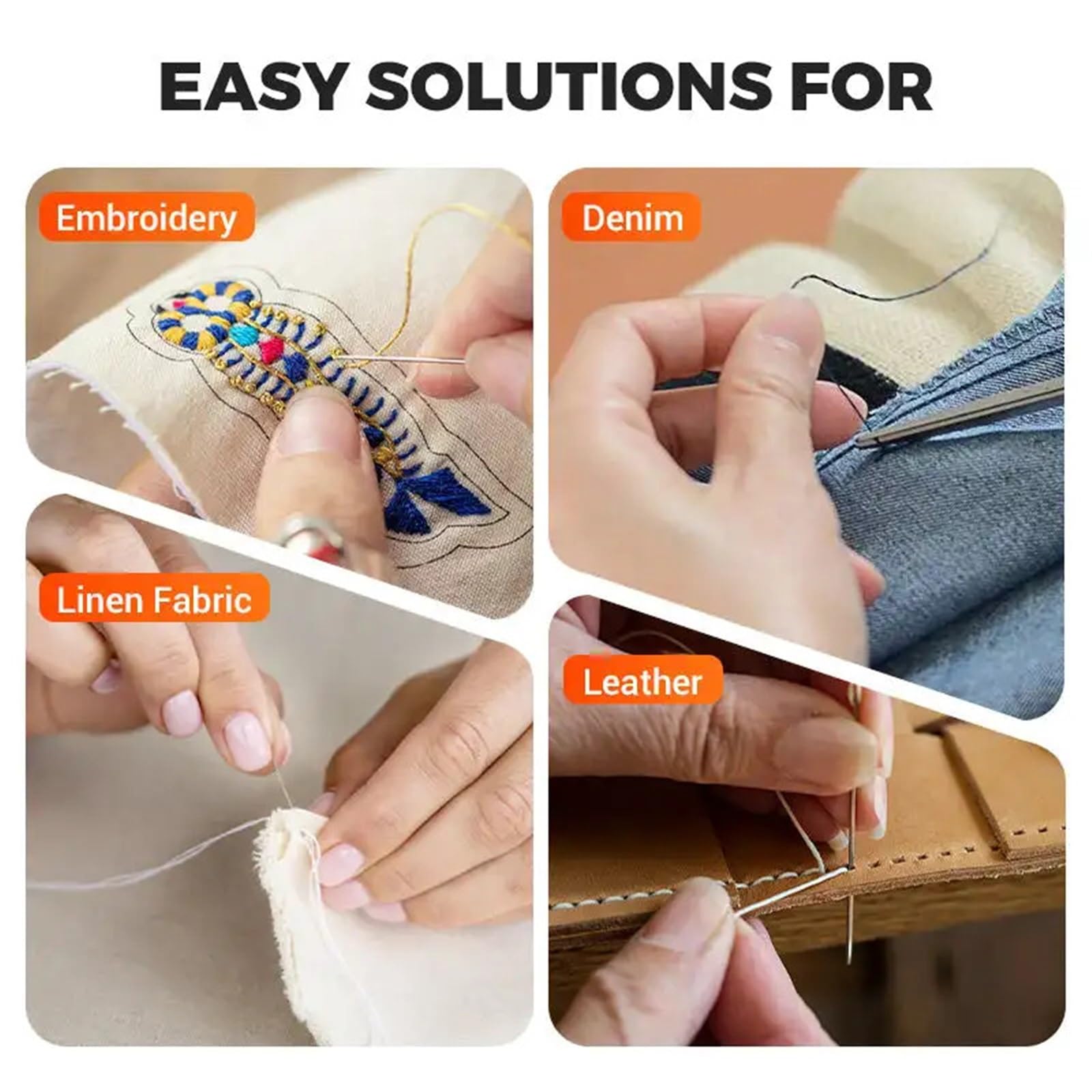 Kit Costura Conjunto de herramientas portátil compacto for principiantes y profesionales, agujas hilo, costura artesanal DIY para el hogar(43pcs set)