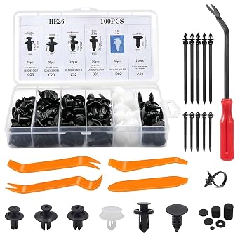 135PCS Car Bumper Retainer Clips Kit, Car Body Trim Clips Set