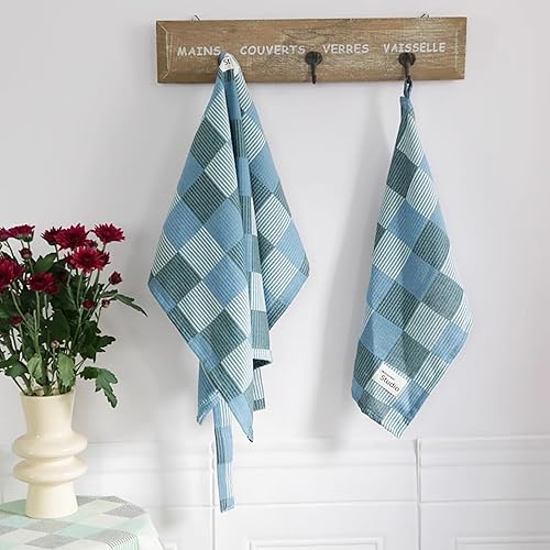 Miniatura 5 de Gingham Half Apron Lightweight Cotton Server Aprons for Women