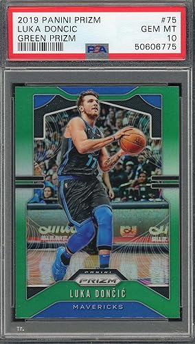 Luka Doncic 2019 Panini Prizm Green Prizm Basketball Card #75 Graded PSA 10