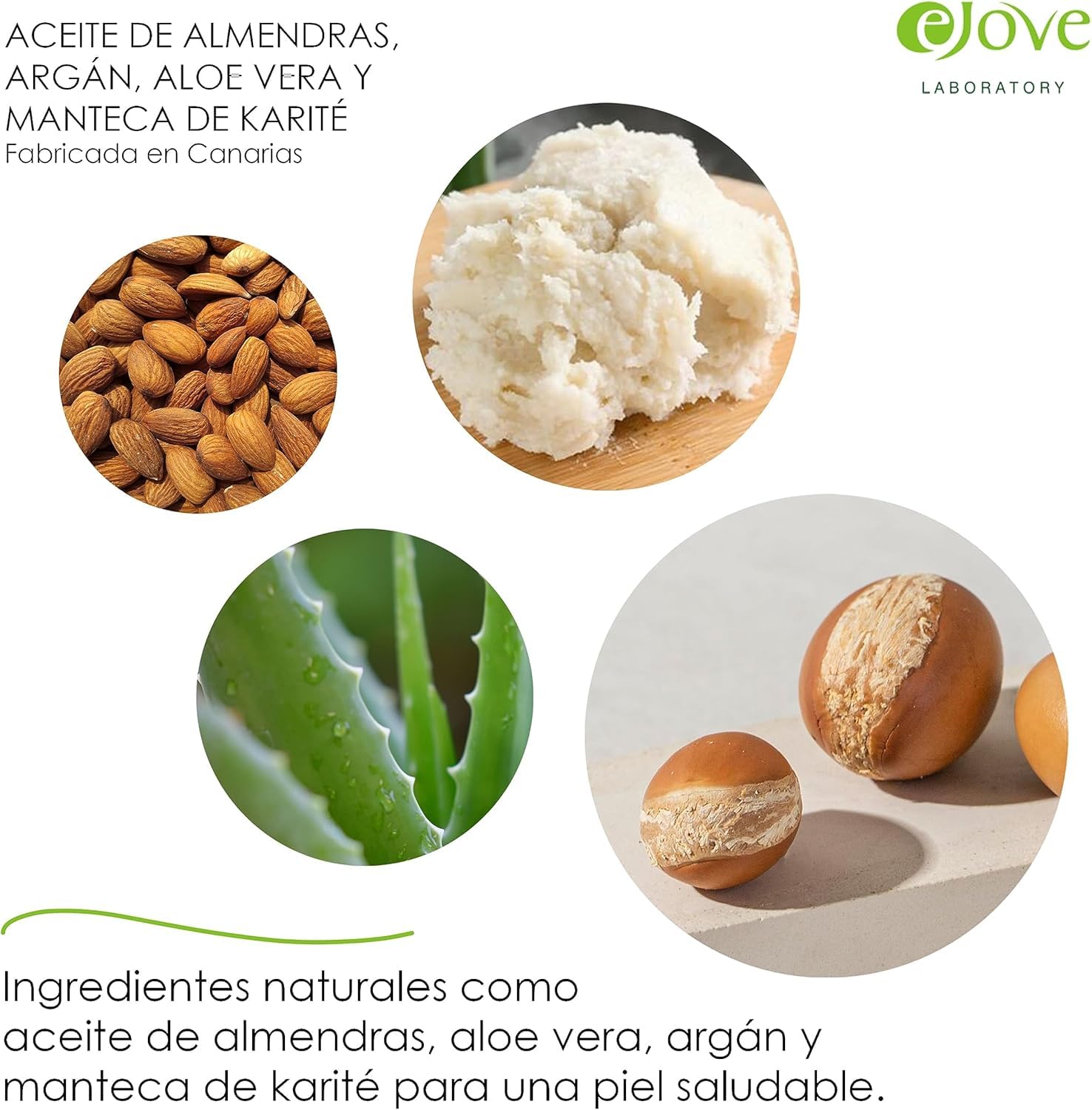 Ejove - Krem nawilżający do twarzy i ciała dla kobiet - Organiczne czyste masło shea - Aloes Vera - Olejek migdałowy - Arganowy - Krem przeciwstresowy - Masło Shea z witaminą E