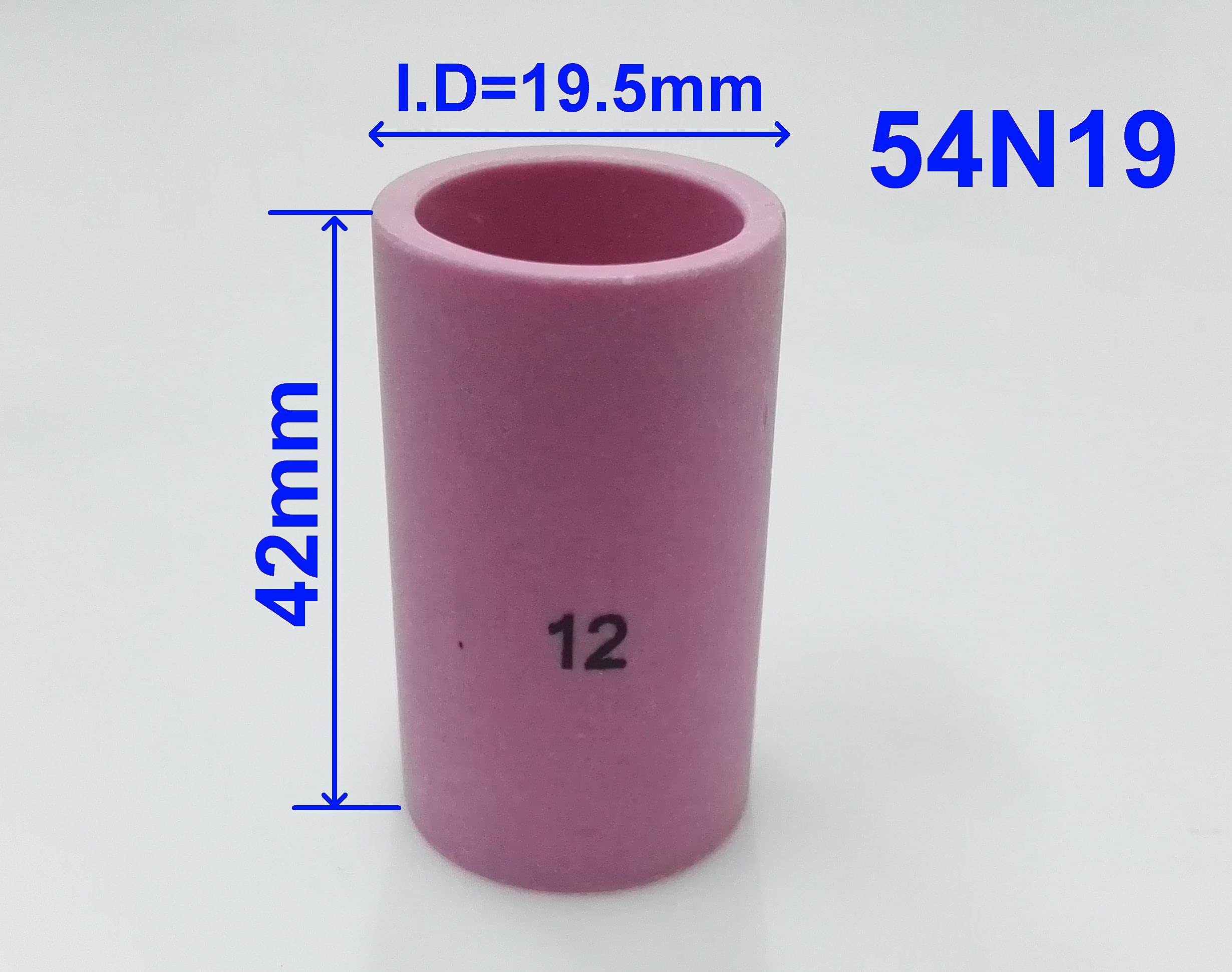 CHNSALESCOM 10 pcs TIG Alumina Nozzle& Gas Lens Cup WP-17 WP-18 WP-26 (54N19-12)