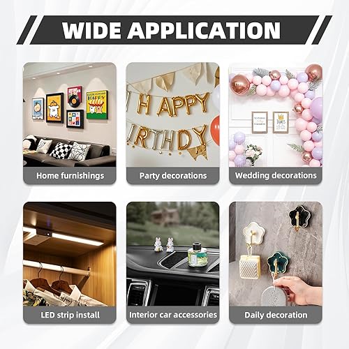 Miniatura 6 de Adhesivo redondo de doble cara de diámetro. 50 unidades, hechas de cinta de espuma de polietileno 3M 1600T, adhesivo extraíble Waterfroof para casa,