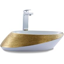 Fine Fixtures LUXURY VESSEL OVAL 20 X 15 BRUSHED GOLD
