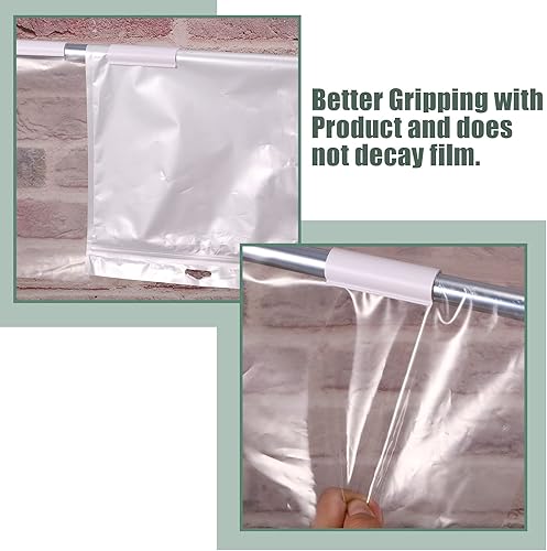 Miniatura 3 de Jetec 32 clips de PVC para cubierta de piscina para invernaderos de piscina sobre el suelo, cubiertas de filas, jardín, refugios, protección