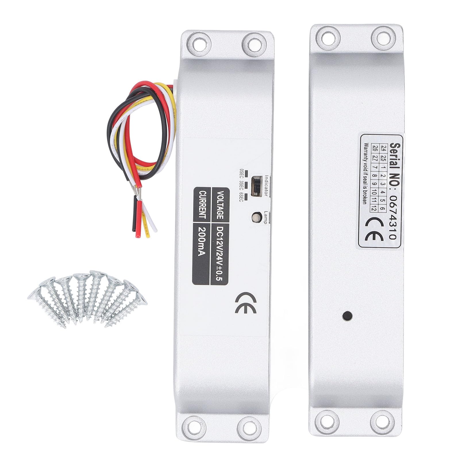 Bloqueo de Perno de Caída Eléctrica, DC12V 24V Fall Mode NC Modo NC Lock with Time Retraso Bloqueo de Mortaja Eléctrica para Control de Acceso Seguridad