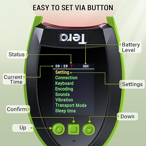 Miniatura 2 de Tera Escáner de código de barras inalámbrico 2D QR con soporte pantalla de ajuste digital teclado versión Pro velocidad de escaneo extra rápida