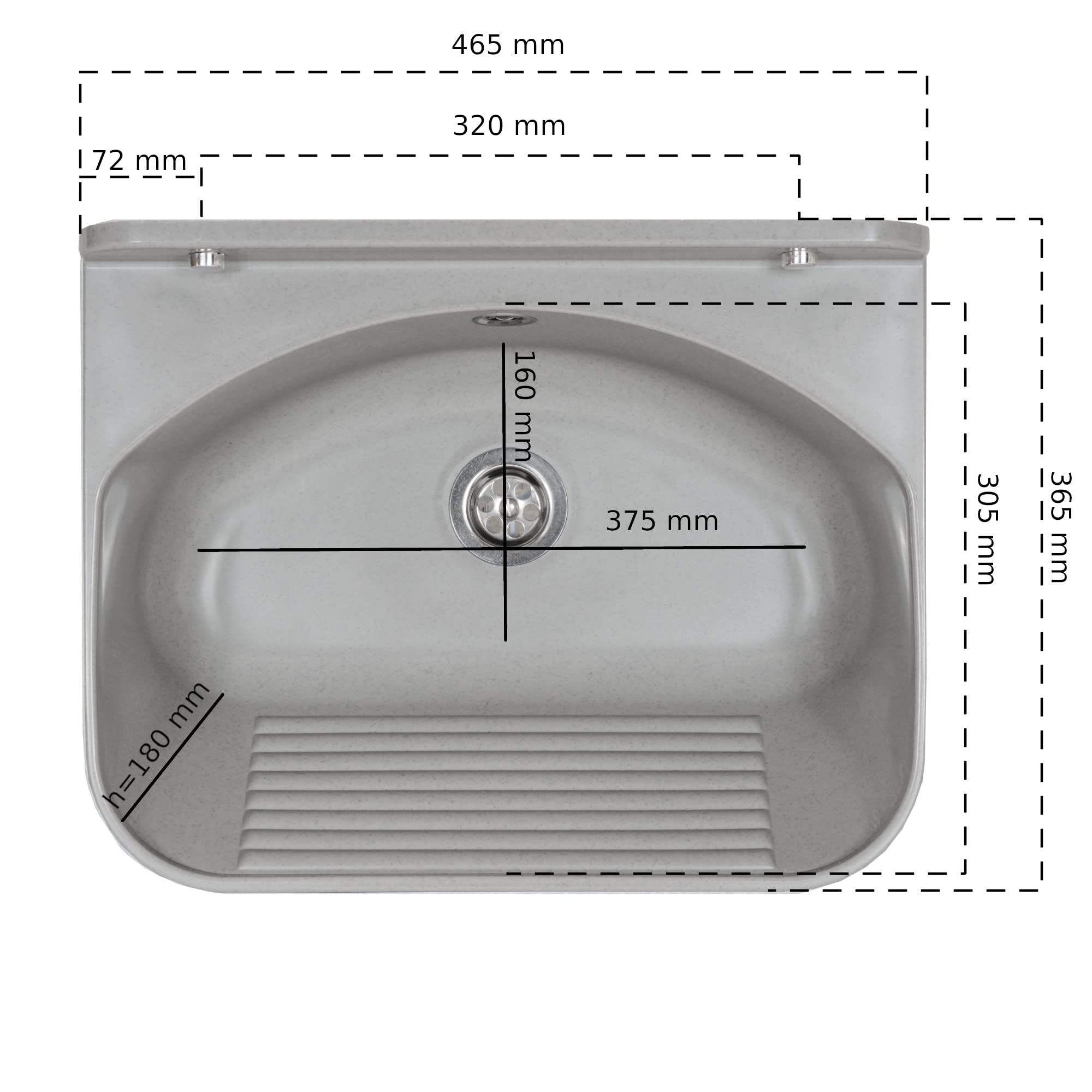 Utility Wasbak Wastafel Dubbele Kom Aanrecht Met Wasbord RVS Spoelbak Voor Wasruimte Badkamer Boerderij (Color : Silver-A, S : 80x48x21cm