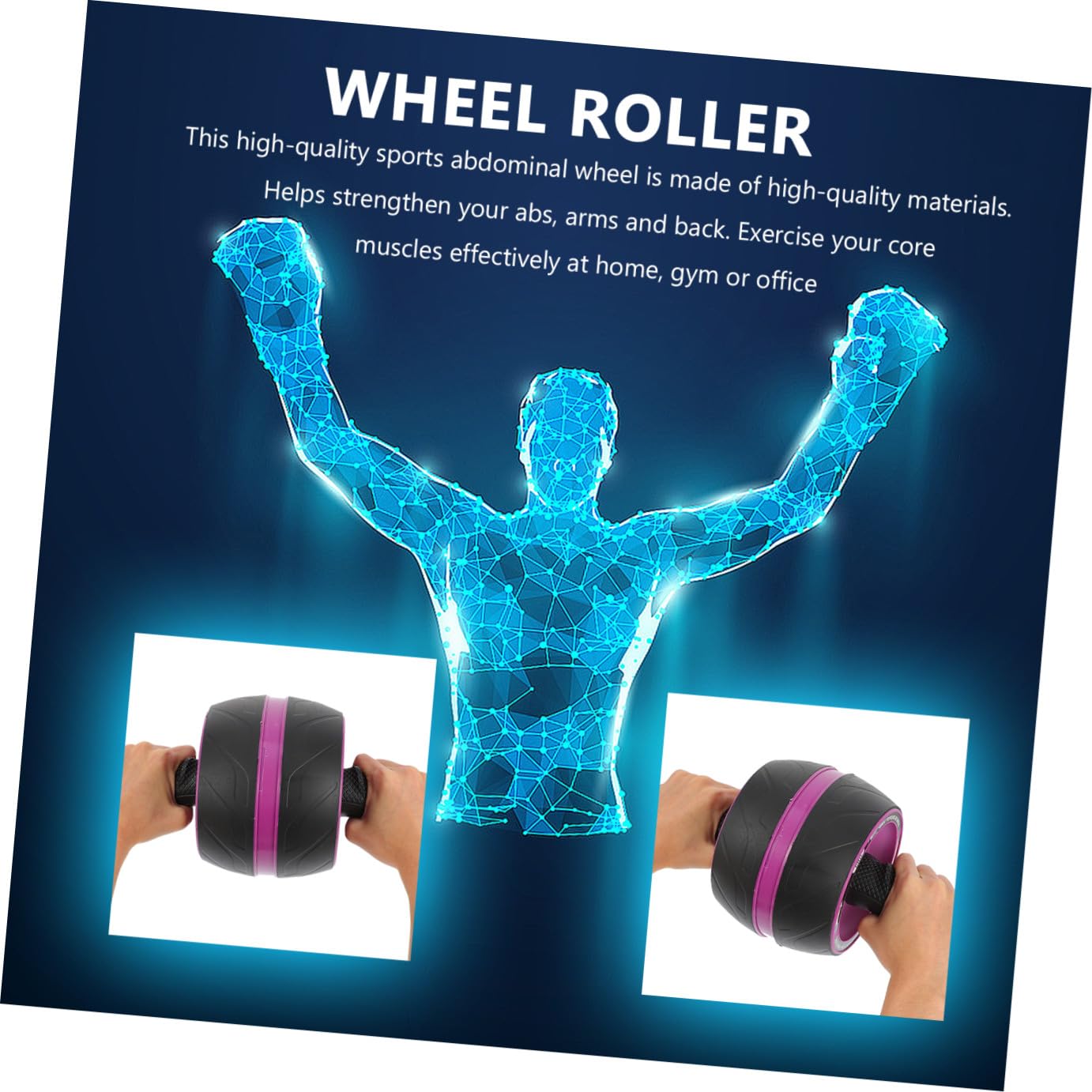 YARNOW 1pezzi Ruota Addominale Con Tappetino Antiscivolo Attrezzatura Fitness Per Allenamento Casa e Palestra Esercizio Per Core e Schiena Supporto Per Principianti e Avanzati