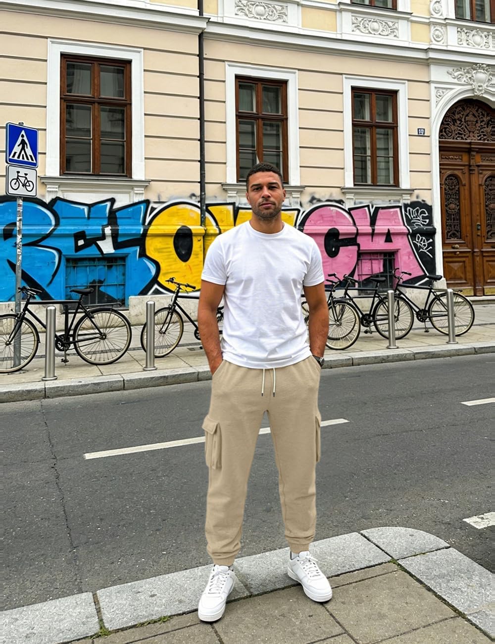 Men's Casual Sweatpants Pants Workout Joggers Stretch Sweat Pants Lounge Athletic Pants Drawstring Pants with Pockets - Image 3