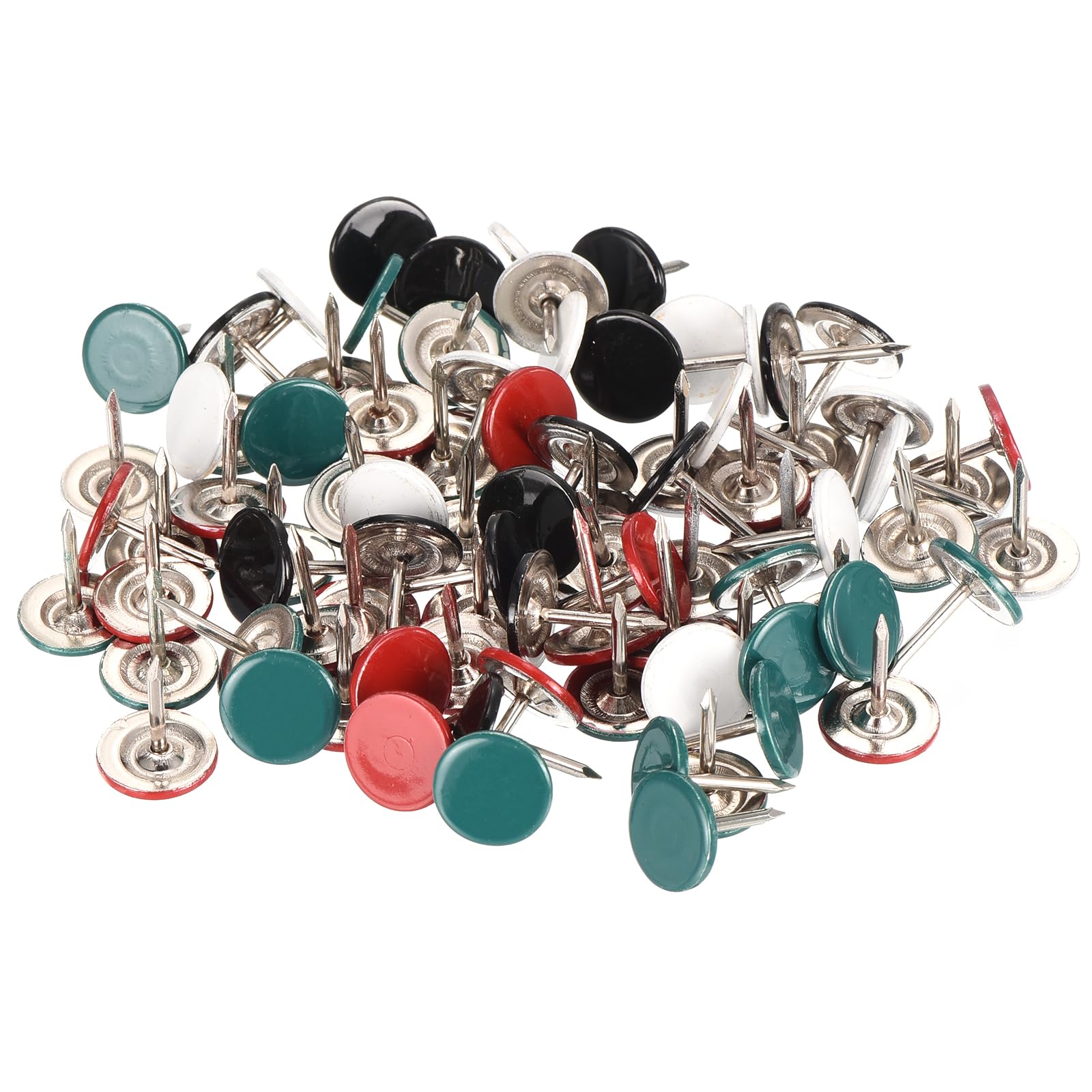 QUARKZMAN 40pz Chiodi per Rivestimenti, Testa Piatto 11mmx13mm Chiodi Decorativi per Mobili Puntine per Mobili Divani Testate, Bianco