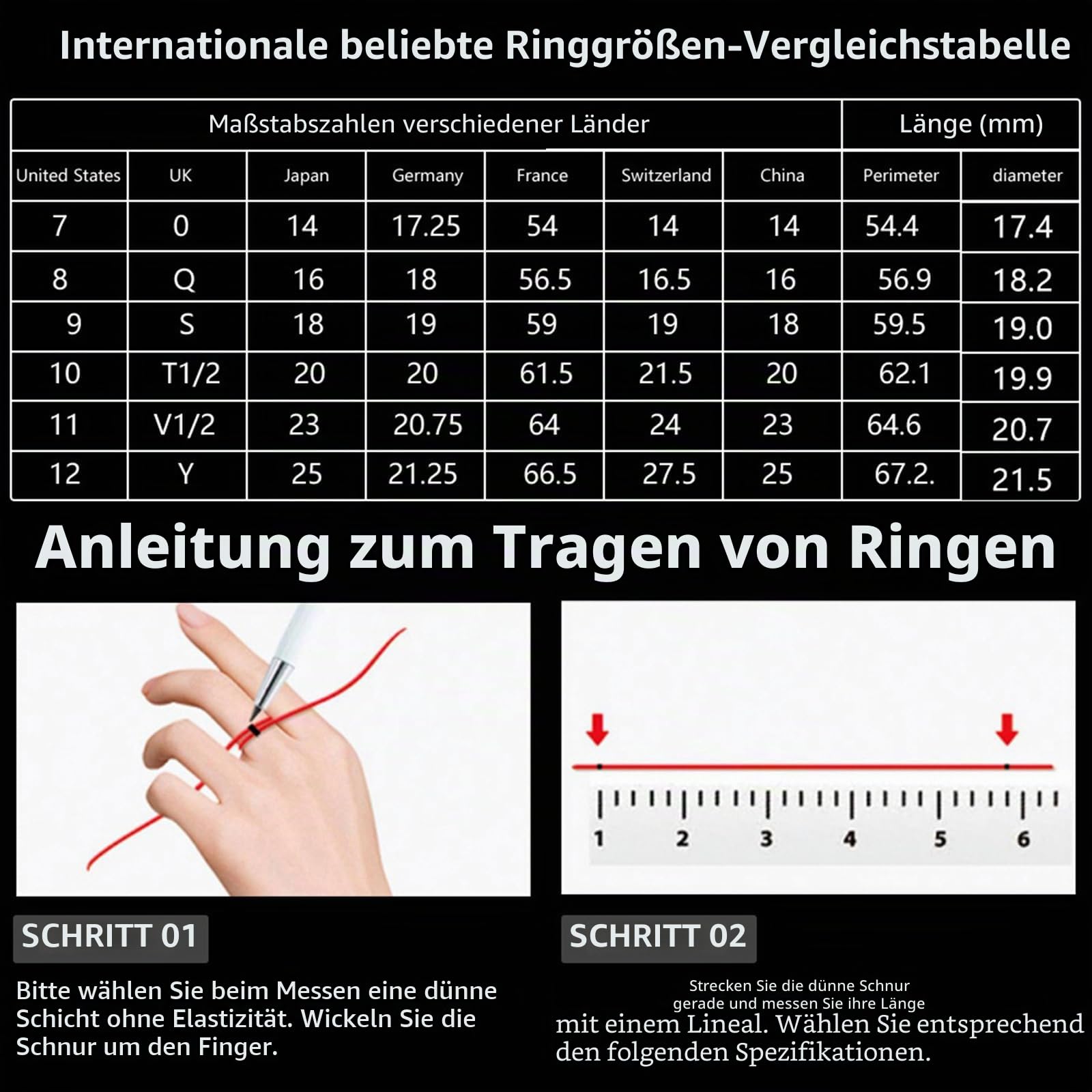 Smart Ring Fitness Ring Tracker Smartringe für Herren Damen Schrittzähler Aktivitätstracker 5ATM Wasserdicht Schlaftracker Smartring Herzfrequenz Pulsmessser Fitnesstracker Android iOS Größe 8