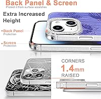 Vista 618 de I-MGAE-IN-AR - Funda diseñada para iPhone 12 y 12 Pro, diseño de mariposa plateada brillante, funda protectora de poliuretano termoplástico, suave