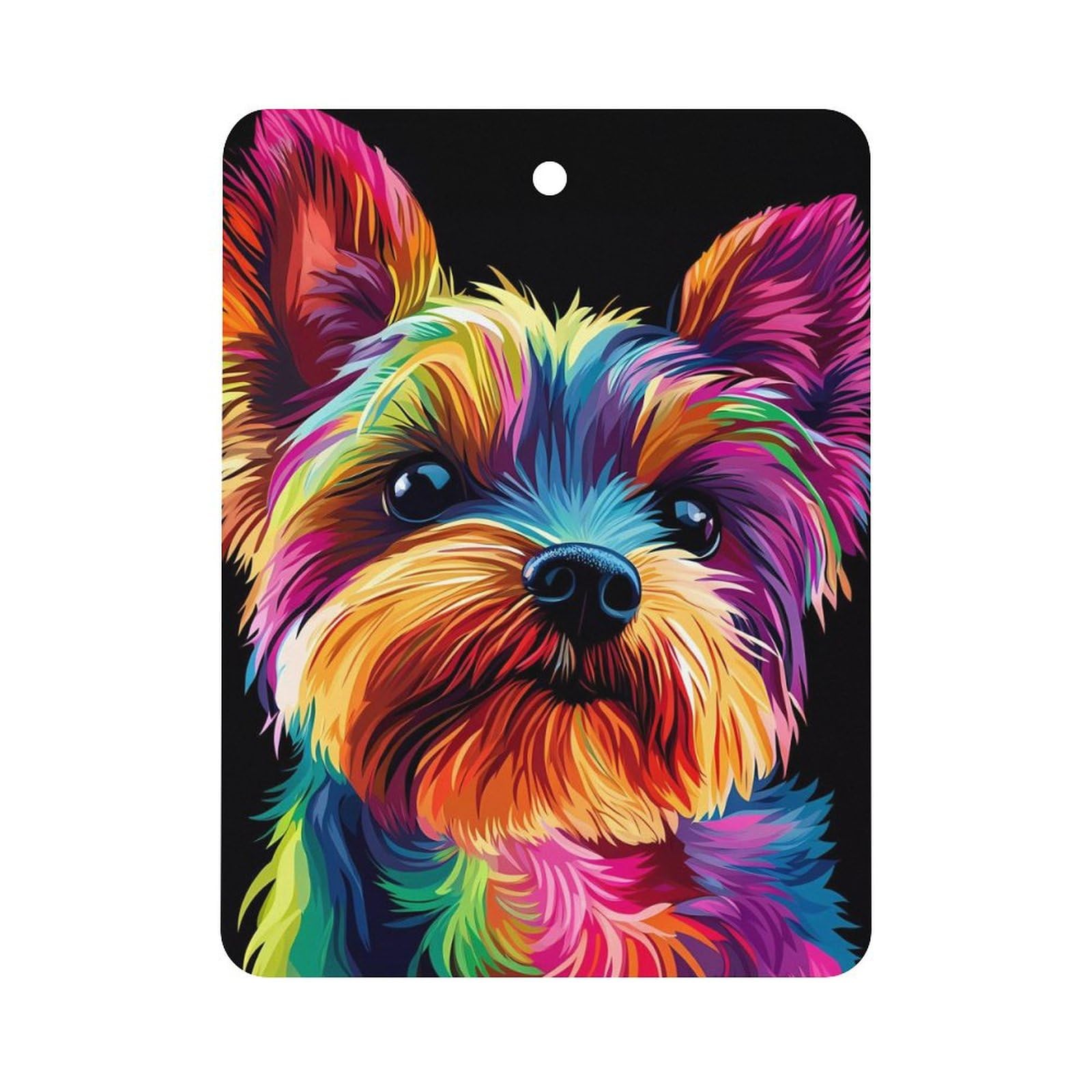 Yorkshire Terrier Car Air Freshener Hanging Aromatherapy Tablets for Car Accessories Square