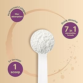 Multi Collagen Protein Powder 600g - 5 Types (I, II, III, V, X) Grass-Fed & Pasture-Raised | with Biotin 5000mcg, Vitamin C & Hyaluronic Acid | Keto, Paleo, Unflavored (54 Servings)