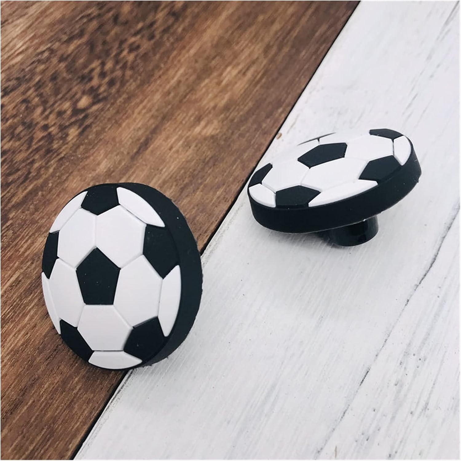 Cabinet Hardware Cute Cartoon Football Knob Soft Rubber Drawer Knob Handle Prevent Children's Room Furniture Dresser Handle Cabinet Door Knob