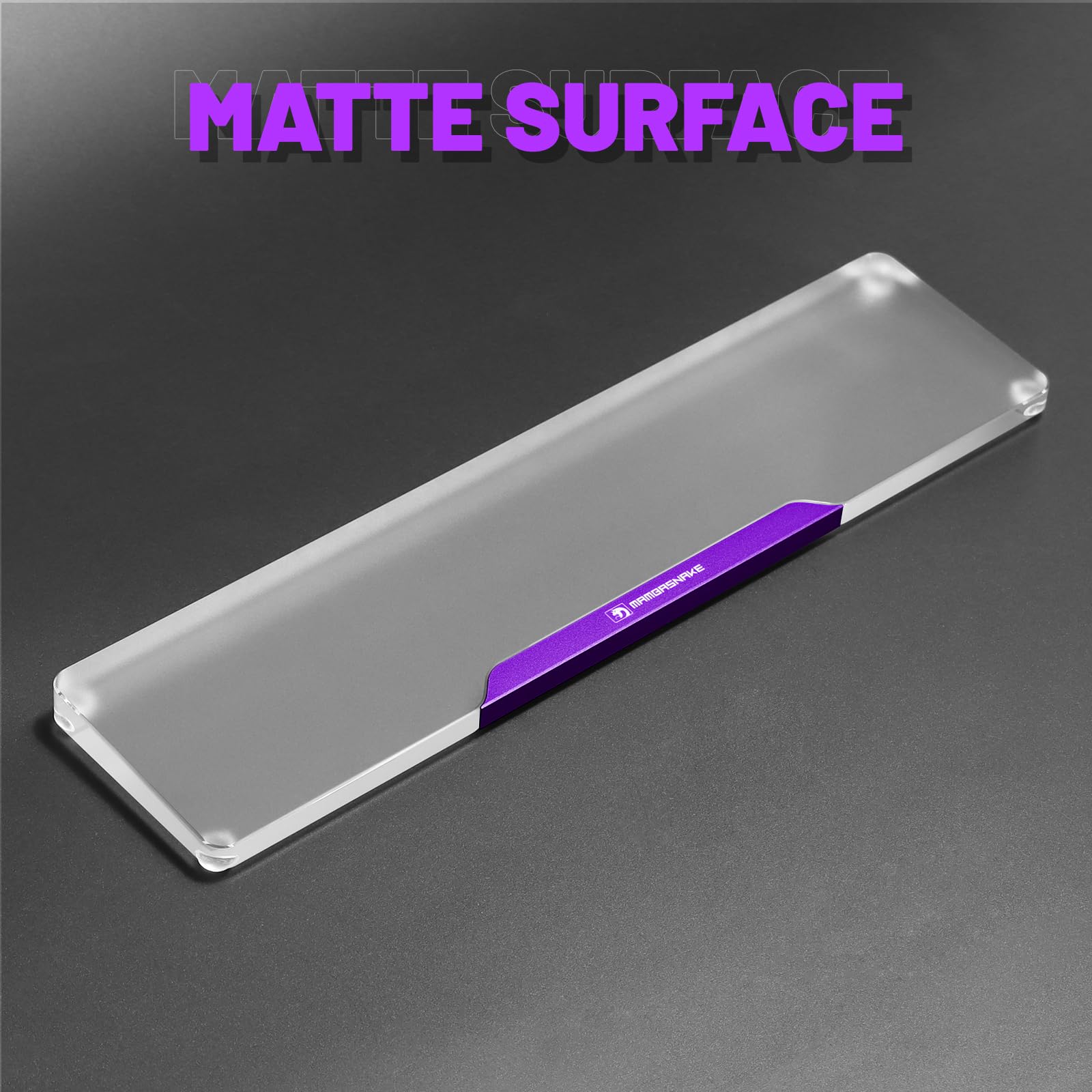 Poggiapolsi Tastiera Acrilico Trasparente - Per Tastiere Compact 60% | Design Ergonomico Con Logo Alluminio - Foto 3