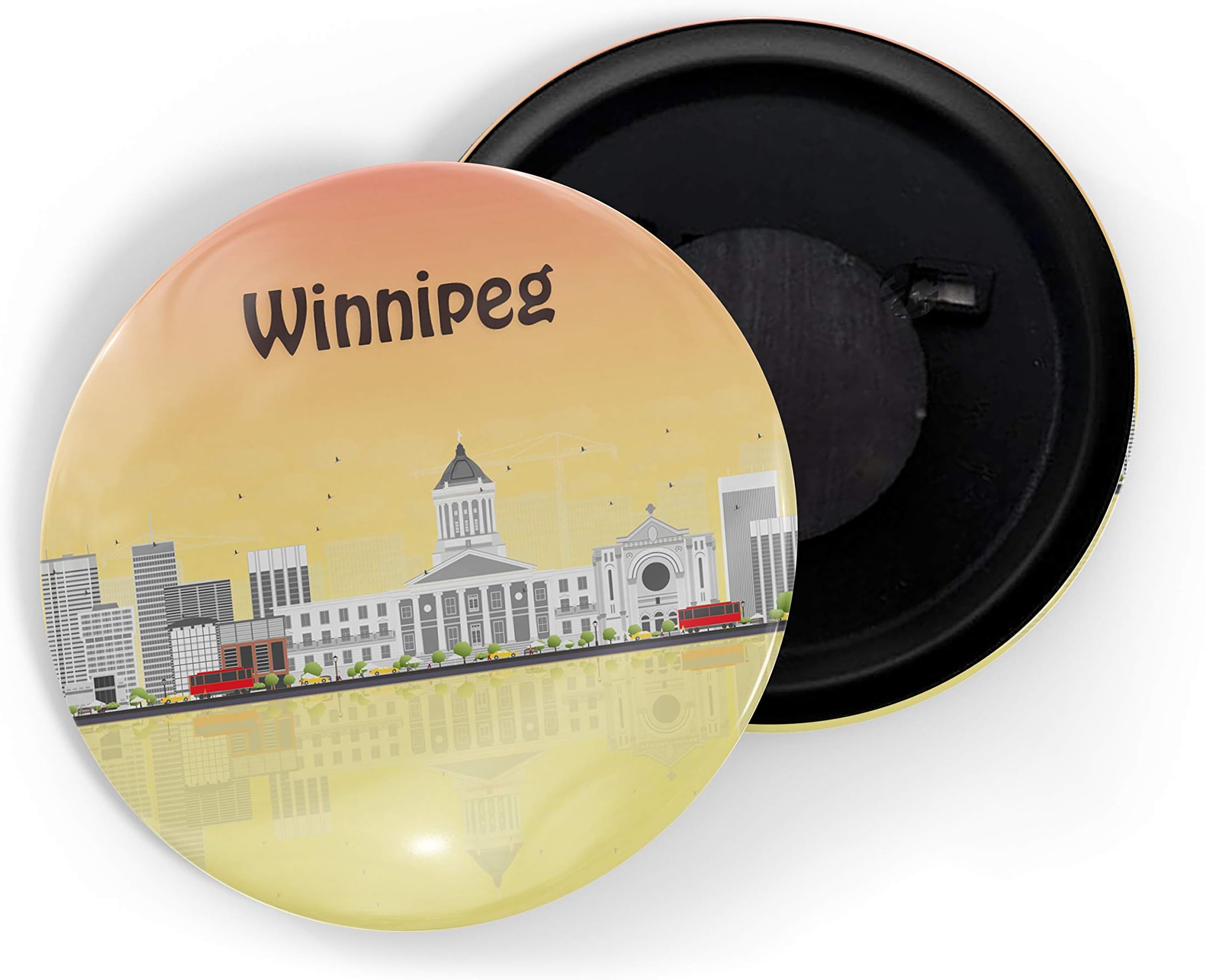 dhcrafts Fridge Magnet Multicolour Places Winnipeg Capital of Iran Glossy Finish Design Pack of 1