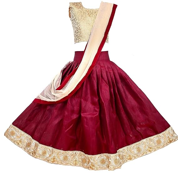 Arrow Fashion Stitched Readymade Baby Girls Lehenga Choli Silk