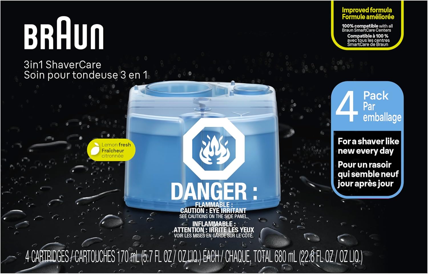 کارتریج تمیز کننده ماشین اصلاح براون CCR4 بسته 4 عددی