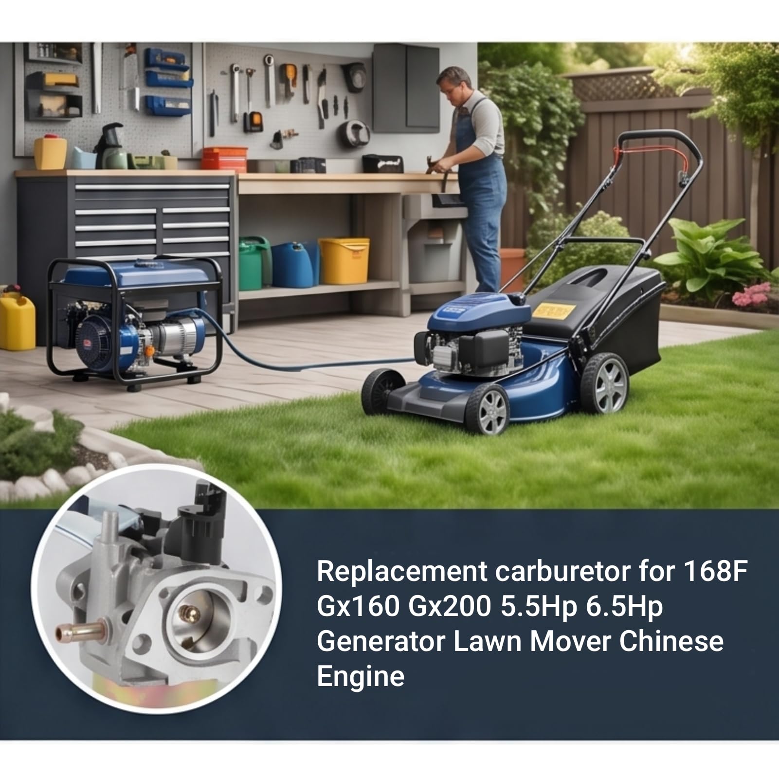 Gaźnik Gaźnik Silnika Gaźnik Z Zestawem Uszczelek Zamiennik Gx160 Gx200 Generator Części Z Uszczelkami Do Kosiarek