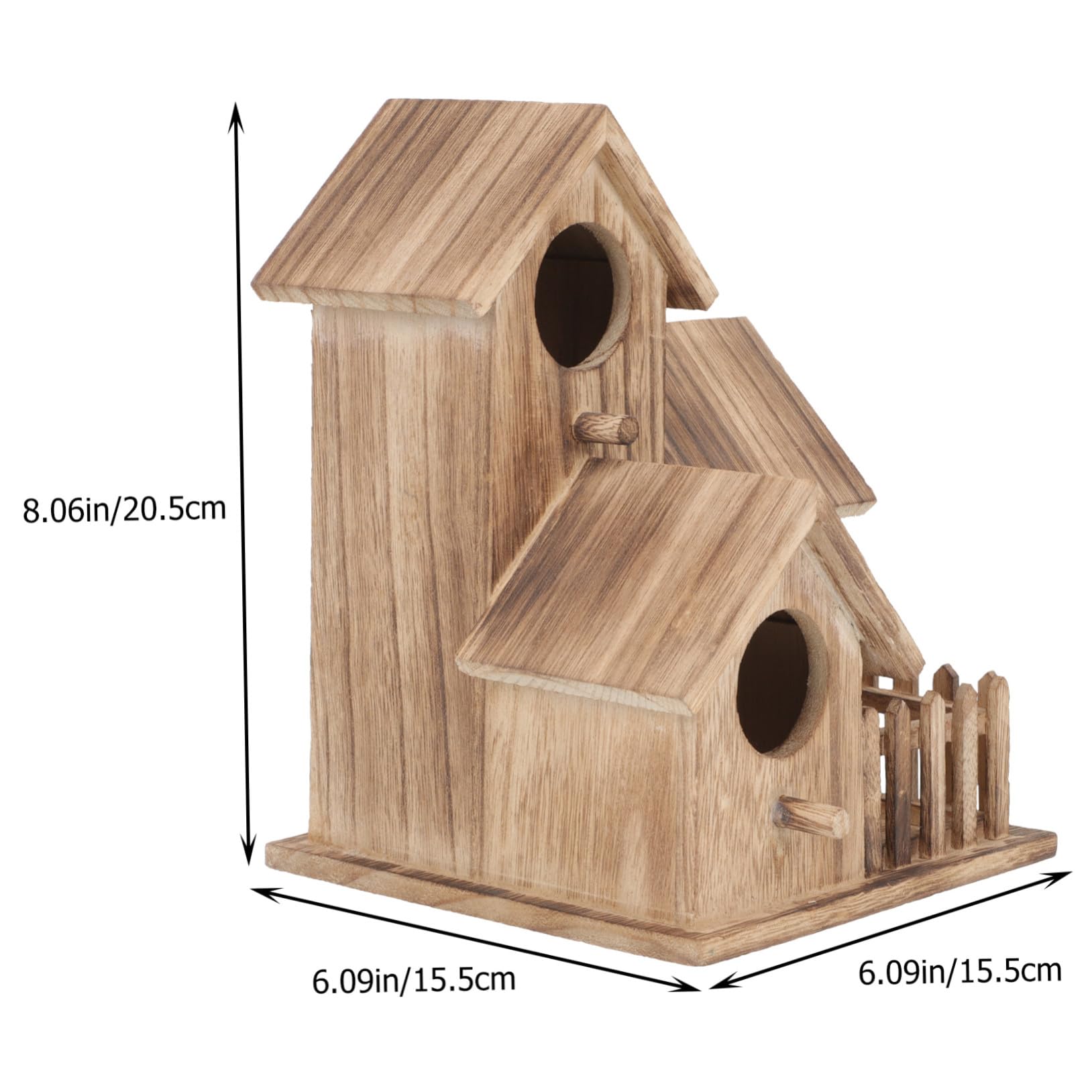 Gadpiparty Villa Nido De Pájaro Caseta De Madera para Pájaros Independiente para Jardín Nido De Madera para Periquitos Artículos para Cría De Aves Caseta De Anidación