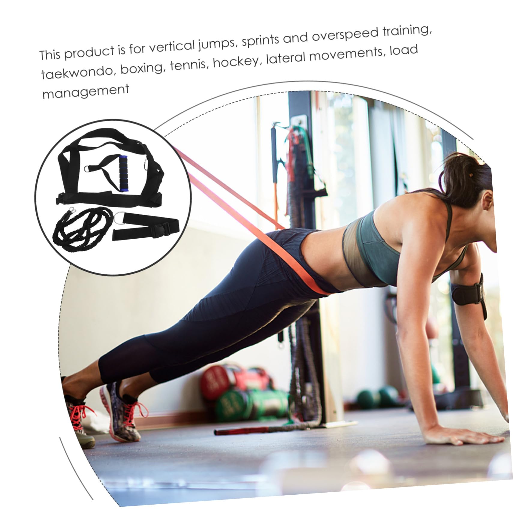 TOYANDONA Fasce Di Resistenza Doppie in Lattice Naturale Per Allenamento Corsa e Forza Esplosiva Corda Per Trazione e Stretching Adatto Casa e Palestra Per Salti Verticali e Allenamento