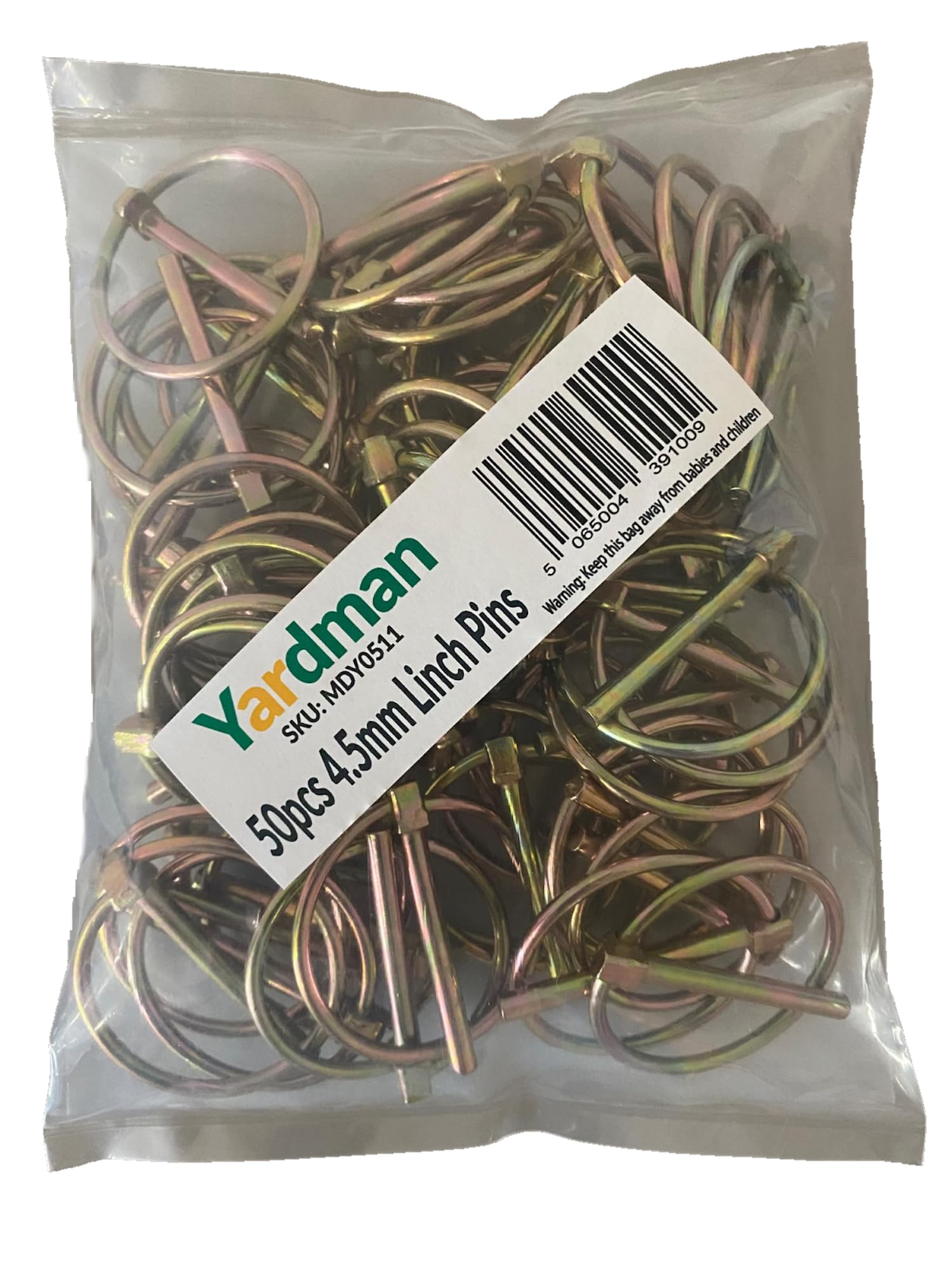 YARDMAN Lynch Pin Set - 50-Piece 4.5mm Linch Pins - Trailer Tractor Safety Pins - Image 4