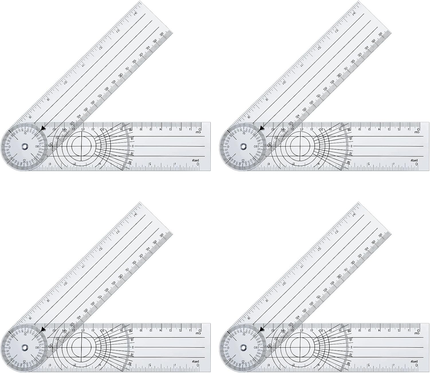 Plastic Goniometer Quick Angle Protractor Clear Angle Finder Angle