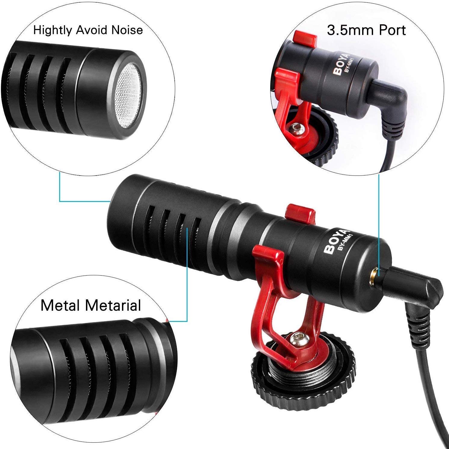 BOYA by-MM1 mikrofon wideo YouTube Vlogging Facebook Livestream Recording Shotgun Mic do iPhone Samsong Smartphone DJI Osmo Mobile 2/3, do Zhiyun Smooth 4/q2, Freevision vilta m Pro, Feiyu Gimbal