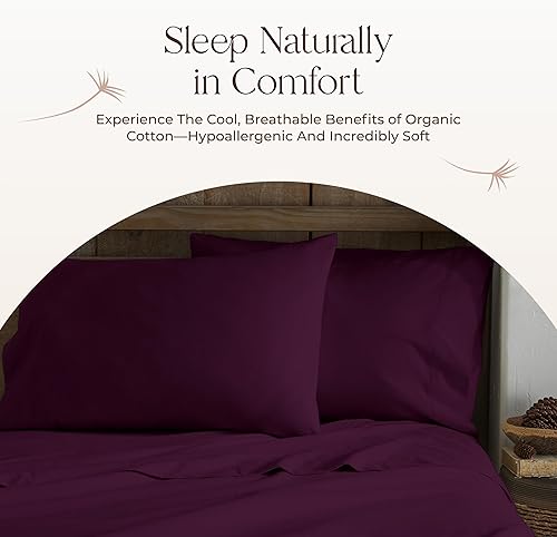 Miniatura 9 de Whisper Organics, Sábanas orgánicas  Juego de sábanas de franela de 4 piezas  Sábana encimera 100% algodón orgánico + sábana bajera + fundas de