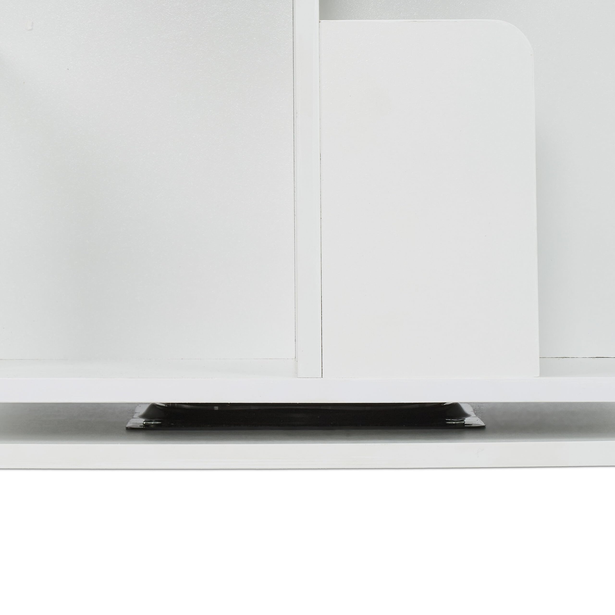 Relaxdays Libreria Girevole, 4 Ripiani, Scaffale Porta Libri, CD, Dvd, Torre Colonna Rotante HLP: 125,5x39x39 cm, Bianco