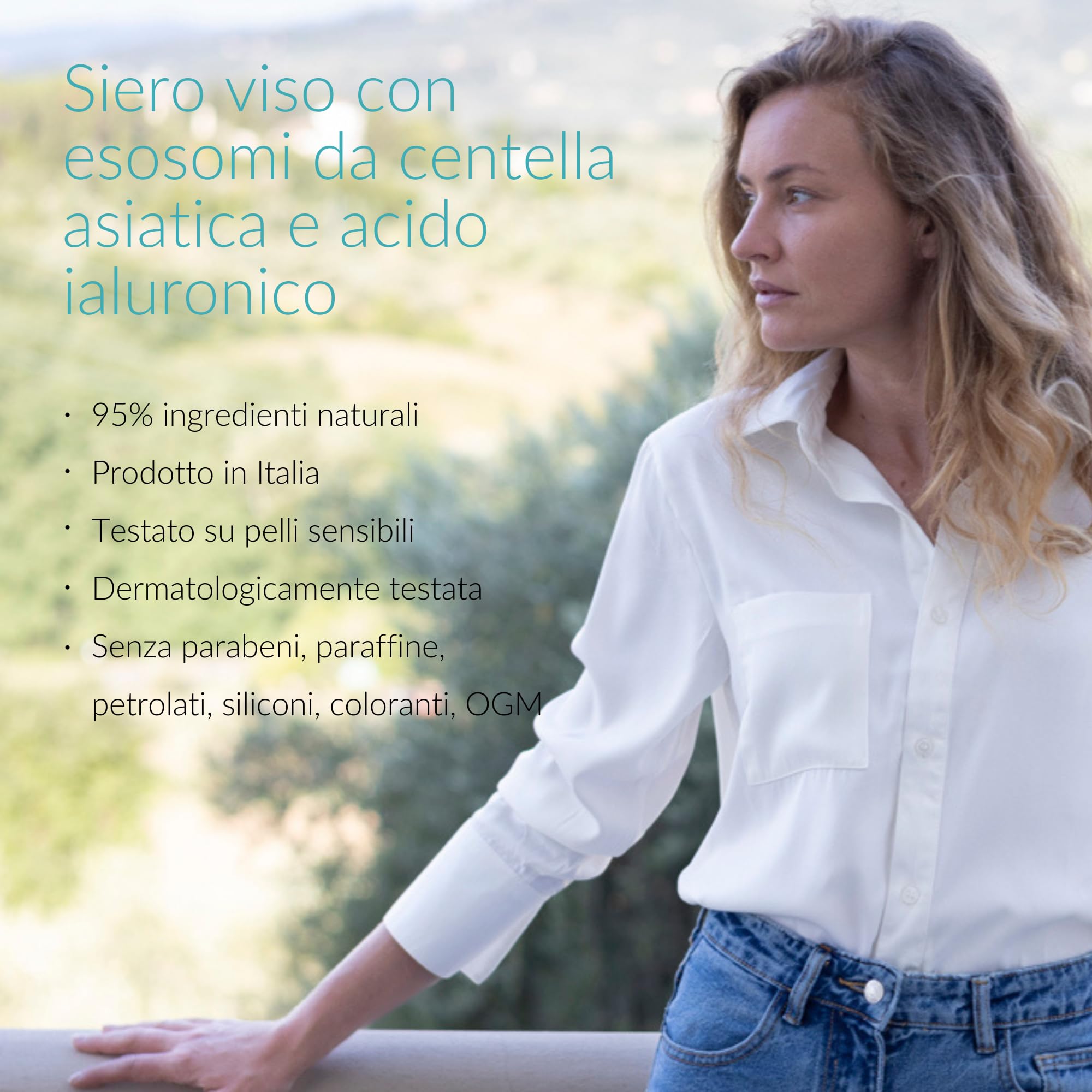Exosome Aura Serum - Siero Viso Esosomi Pro-Age con Acido Ialuronico e Centella Asiatica per la Skincare Quotidiana - Effetto Rimpolpante Immediato - 30 ml