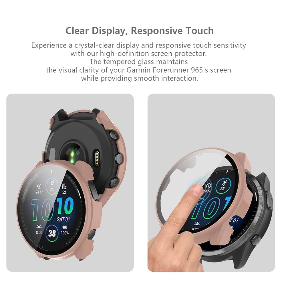 GARMIN デバイス ケース付き Garmin Forerunner 965 ケース カバー ガーミン フォアランナー