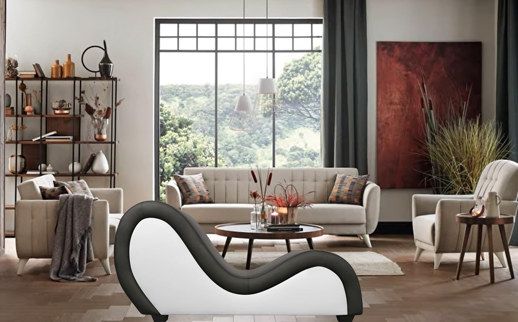 Sex Furniture Sex Chair, Sex Sofa, Kamasutra - Nero bianco