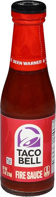 Taco Bell Fire Sauce Bottle (7.5oz Bottle)
