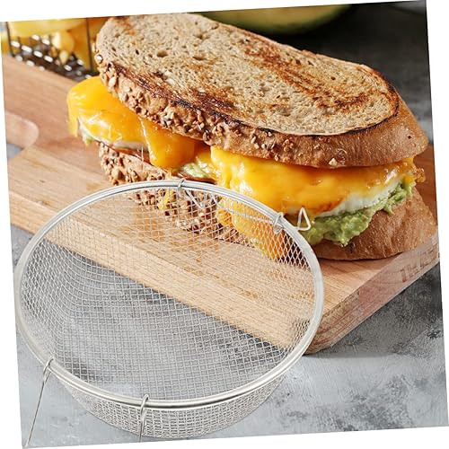 Miniatura 7 de DOITOOL Cesta de freír de acero inoxidable, cesta para servir alimentos, cesta de ala de pollo, coladores de alambre para patatas fritas, cesta de