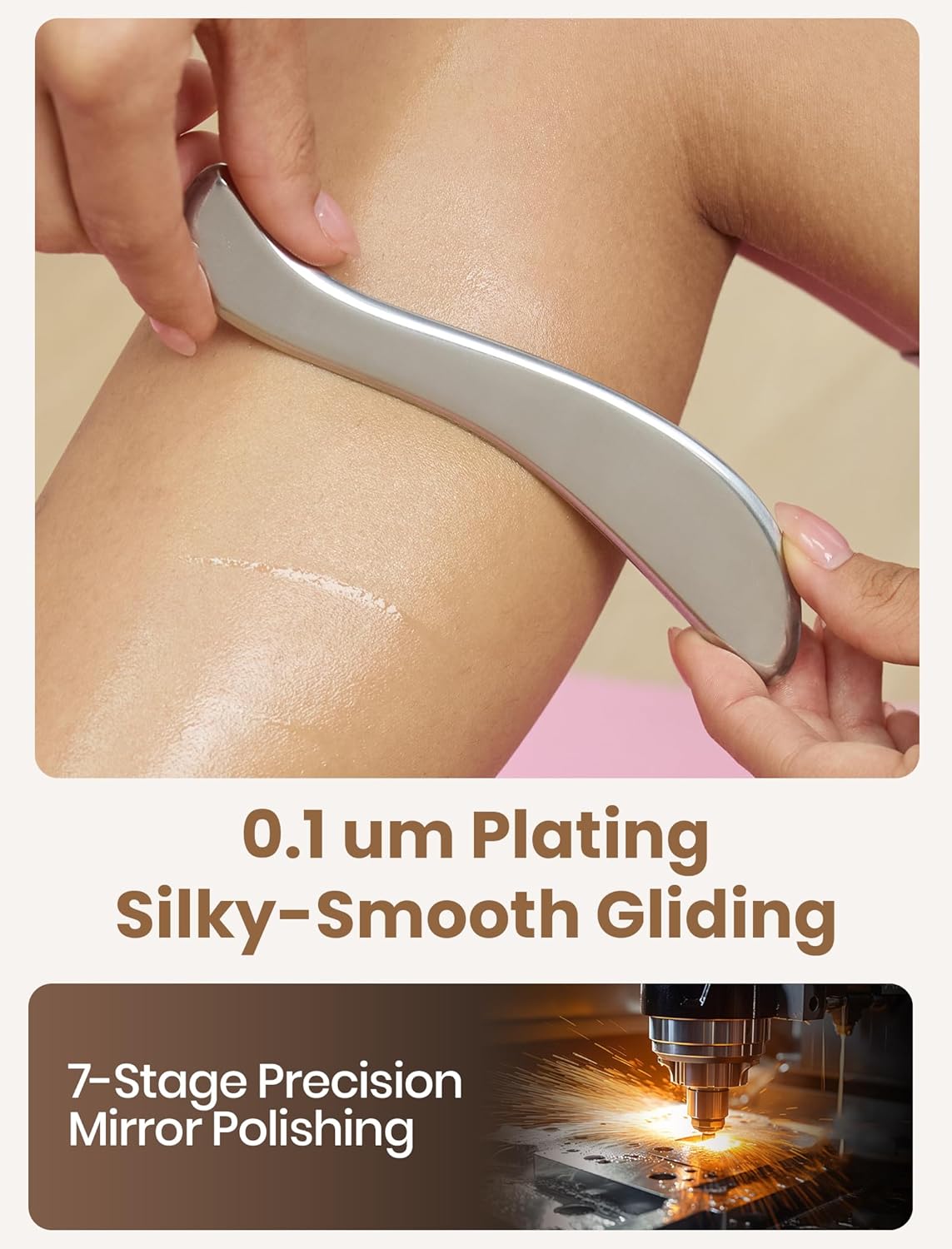 lifechill Metal Massage kit,Stainless Steel Body gua sha Tool,Pressure Point Trigger Point Massage Tool for deep Tissue Pain Relief,Muscle Scraper Tool for Fascia Release,Lymphatic Drainage Massager - Image 6