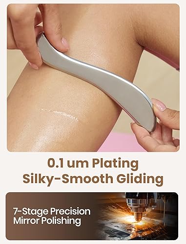 Miniatura 4 de lifechill Herramienta corporal Gua Sha de acero inoxidable, herramienta raspadora muscular de metal para terapia física, herramientas de masaje de