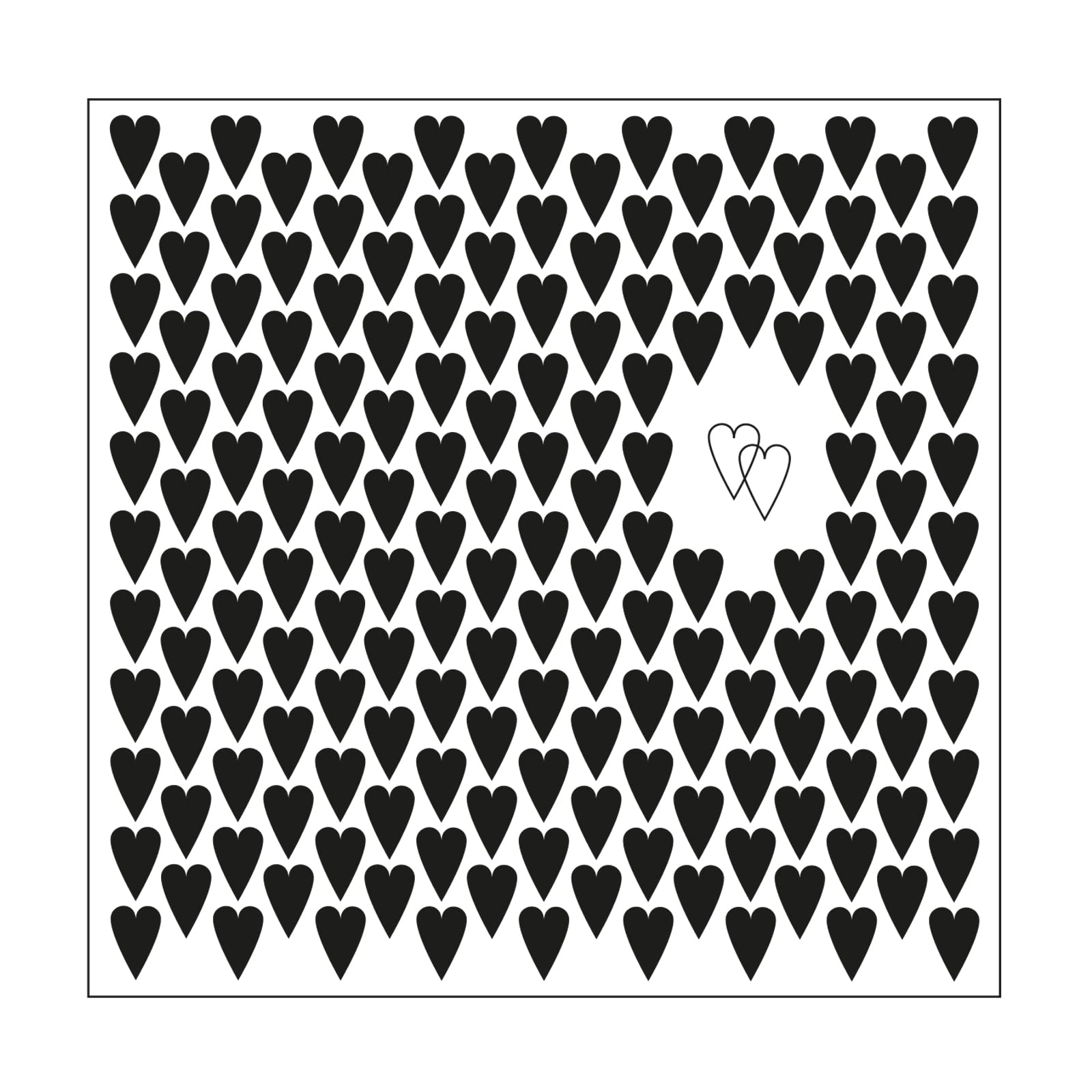 Vaessen Creative Embossing Folder, Long Hearts, for Adding Texture and Dimension to Papercraft Projects