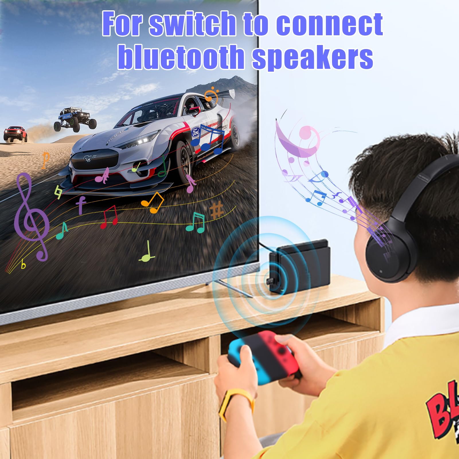 Bluetooth 5.3 Adaptador para PC, Dongle USB para Windows 11/10/8/7, Transmisor Nano Plug & Play Receptor, Compatible con PS5/PS4/Switch, Adaptador de Audio USB de Baja Latencia con aptX