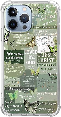 Miniatura 10 de Cubierta de Teléfono con Versículos de la Biblia y Citas Cristianas de Jesús en Collage, Funda Protectora Suave de TPU de Moda para iPhone 16 Pro,