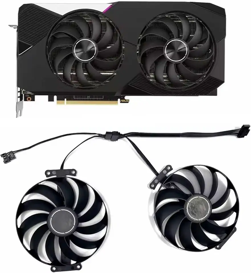 2PCS 95mm 7PIN T129215SU FDC10U12S9-C 12V 0.5A RTX3070 3060Ti Graphic Card Cooler Fan for ASUS GeForce RTX 3060 Ti 3070 Dual OC Fan