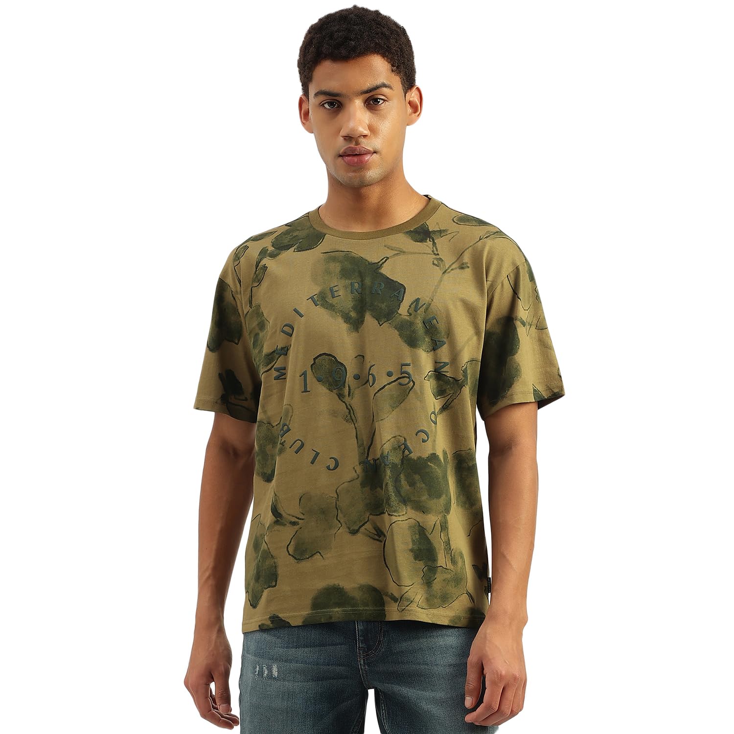 united colors of benetton Men's Graphic Print Regular Fit T-Shirt-picture-38