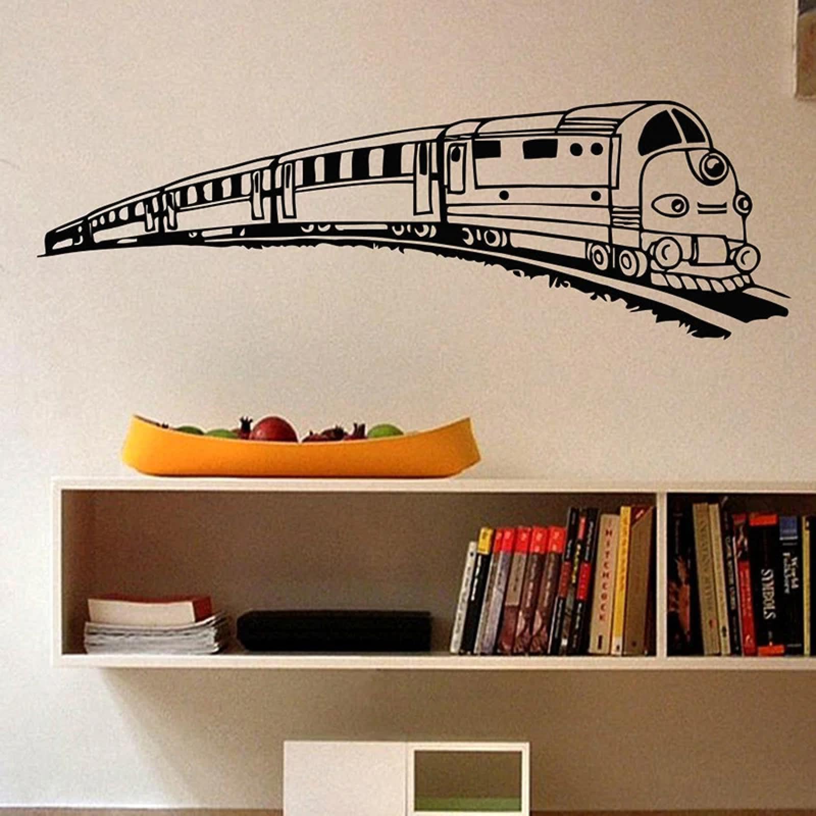 YOUOUSI Train and Locomotive wall Stickers for Boys' Rooms, Girls' bedrooms, playrooms, Nurseries, Cartoon Vinyl Home Decor.