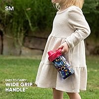 Vista 5 de Simple Modern Blippi - Botella de agua de plástico Tritan Summit de 12 onzas sin BPA con tapa cubierta con popote a prueba de fugas para niños